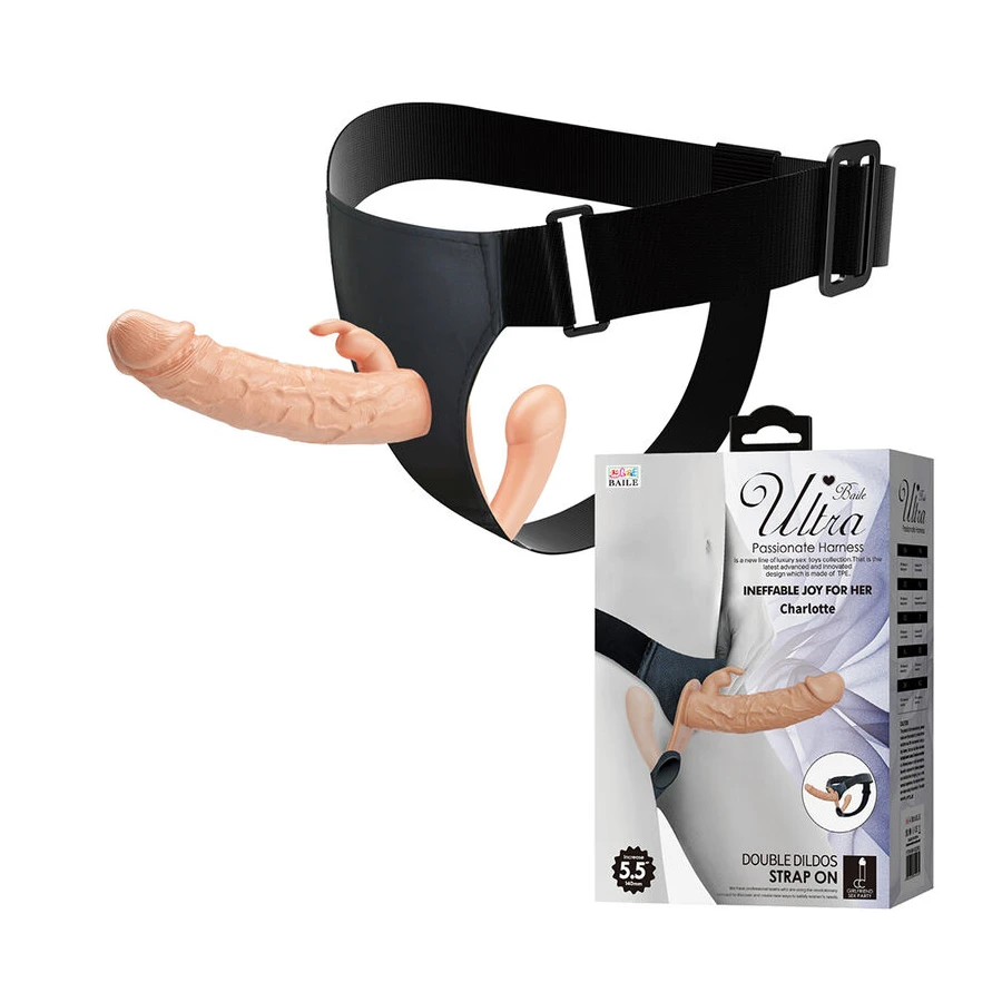 BAILE - CHARLOTTE HOLLOW DOUBLE PENETRATION STRAP-ON FLESH